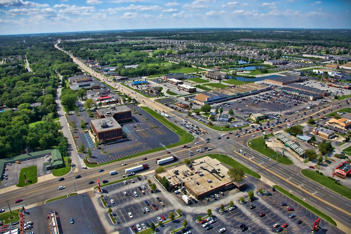 Aerial Photo Of Schererville Indiana Over Us 30 And Us 41
