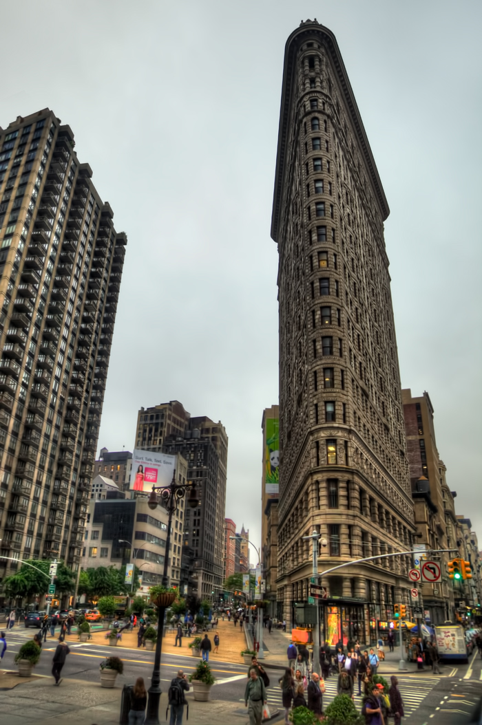 The Flatiron Building in New York City.