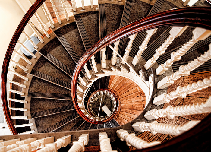 The Spiral Staircase in the Old State House in Boston