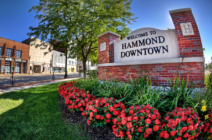 Welcome to Downtown Hammond, Indiana Sign